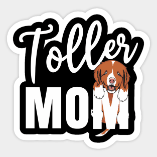 Toller Mom With A Puppy Hanging Sticker